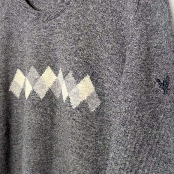 LYLE & SCOTT‎ long sleeve gray Argyle Women's Sweater size M - Picture 3 of 6